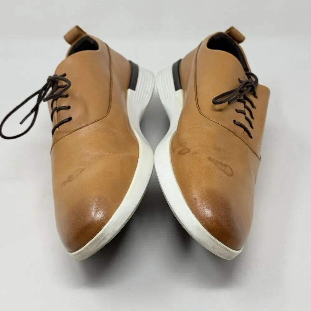 Wolf & Shepherd Crossover Longwing Oxford Shoes Mens 9.5 M Honey Brown Leather